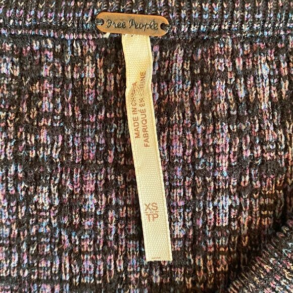 Free People Naomi Full Zip Sweater Sports Jacket Purple Black Size XS - Picture 10 of 12